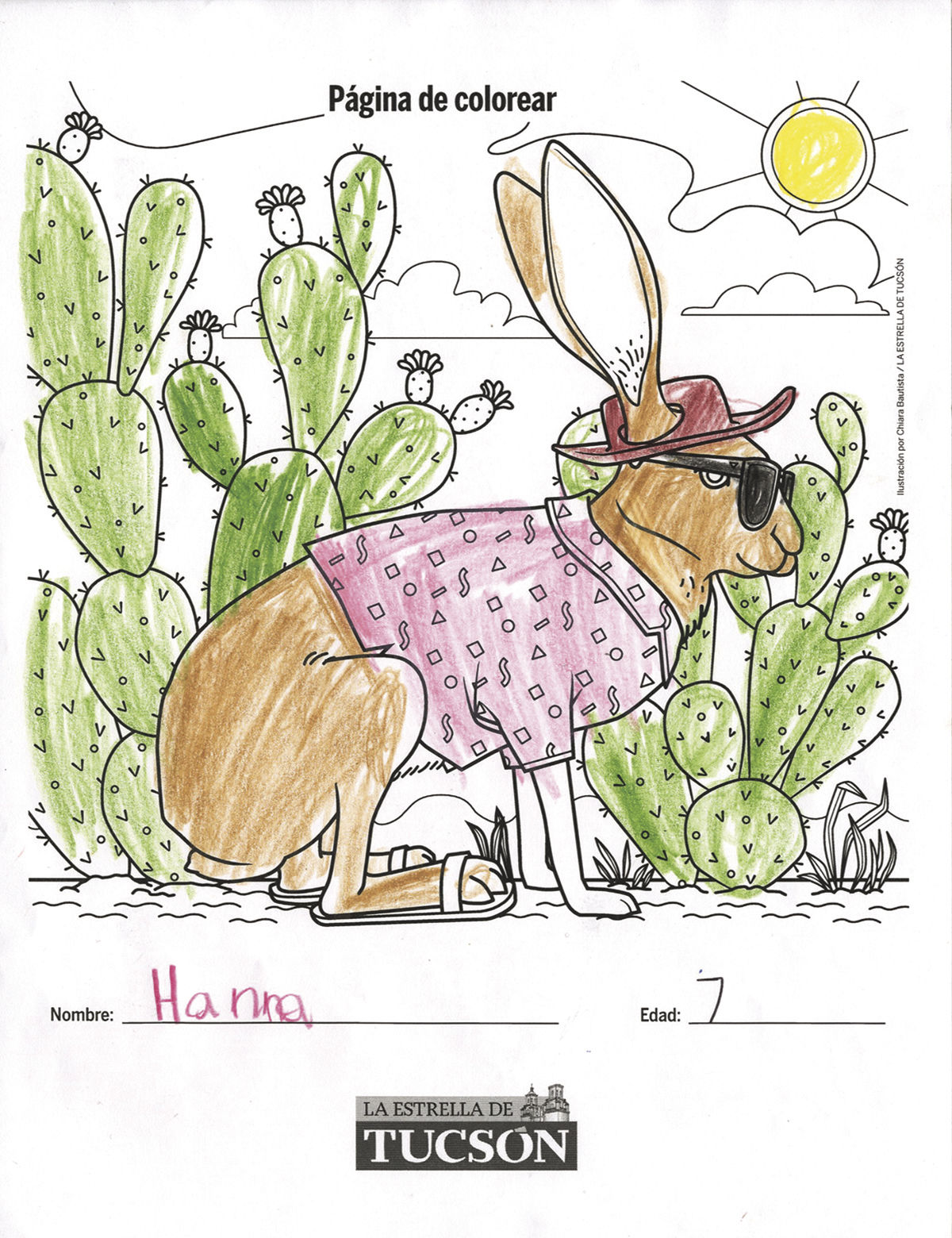 Pequeños artistas, páginas para colorear